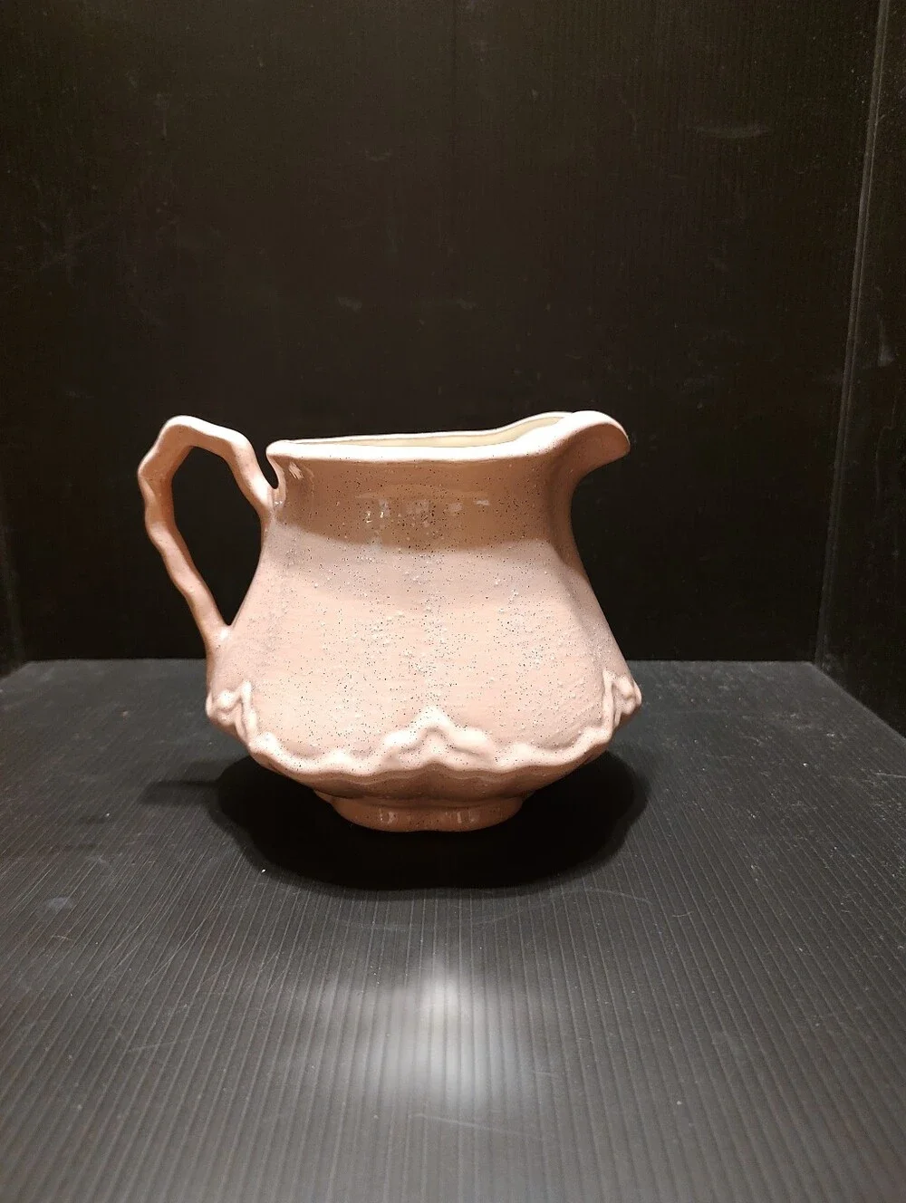 🌷🩷🌷Lovely Vtg 80's Hand Crafted Victorian Inspired Rose Pink Speckled Pottery